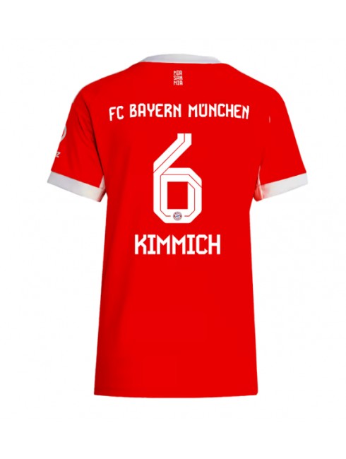 Bayern Munich Joshua Kimmich #6 Heimtrikot für Frauen 2025-26 Kurzarm Bayern Munich Joshua Kimmich #6 Heimtrikot für Frauen 2025-26 Kurzarm